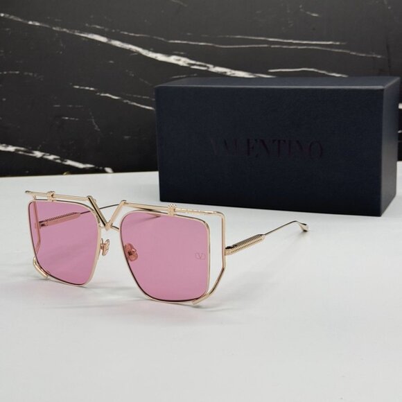 NEW VALENTINO V-LIGHT PINK WOMEN SUNGLASSES VALENTINO VLS-116C PINK - Picture 1 of 13
